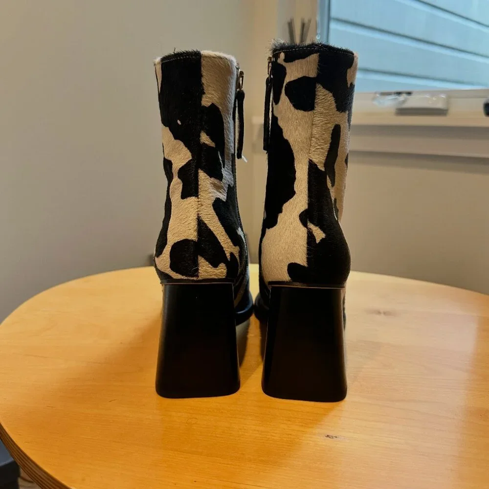 Alohas Women's South Square Toe Ankle Boot - Cow Print - Ankle boots - Picture 2 of 4